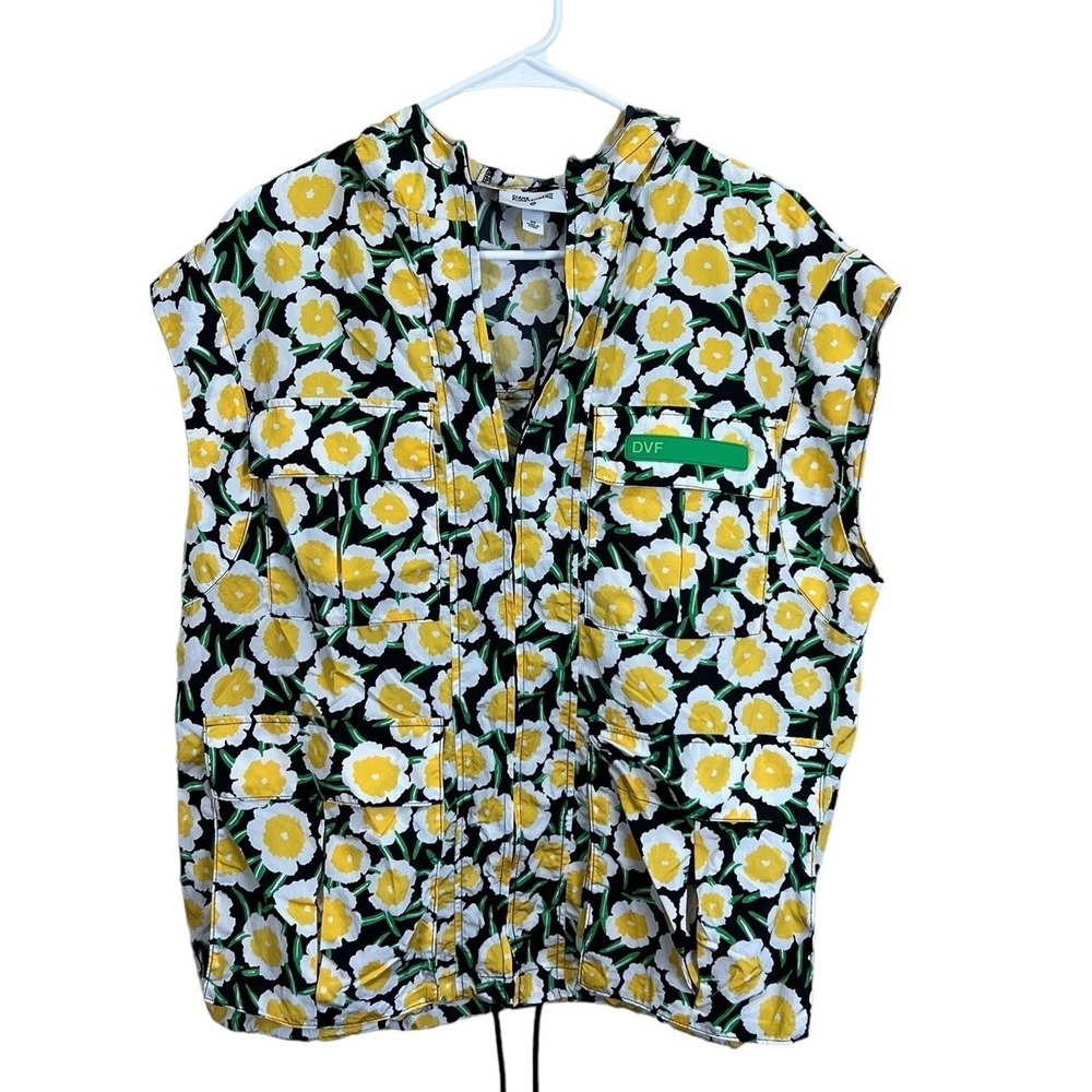 Diane‎ Von Furstenberg DVF  Target Nylon Packable Poppy Hooded Vest Size XS